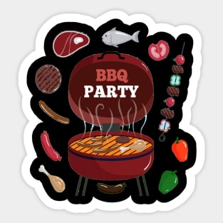 BBQ Party Sticker